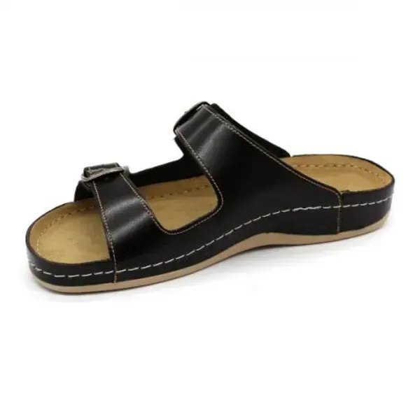 Чоловічі шльопанці Leon Чорний 702M-black ортопедія