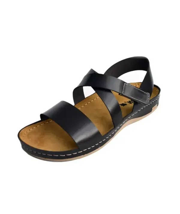 Чоловічі сандалії Leon Чорний 710M-black ортопедія