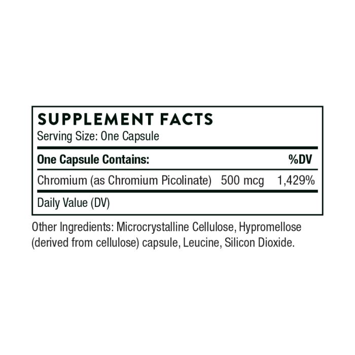 Thorne Chromium Picolinate – хром для рівня цукру, обміну речовин і контролю ваги - 60 капс.