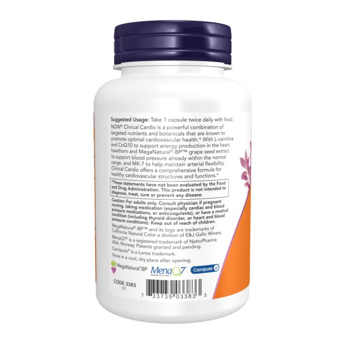 Clinical Cardio NOW — Підтримка серцево-судинної системи та нормального тиску - 90 vcaps