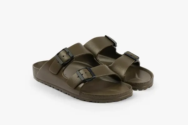 Чоловічі шльопанці Leon green CLOUD-04-Хакі-45 ортопедія