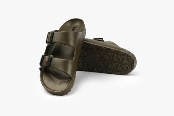 Чоловічі шльопанці Leon green CLOUD-04-Хакі-45 ортопедія