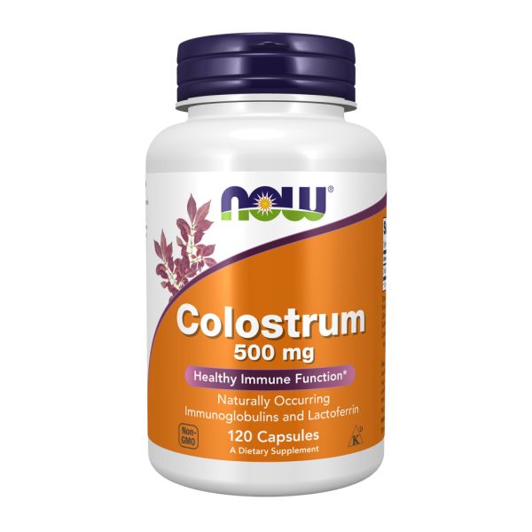  Colostrum 500 мг NOW — Підтримка імунітету та загального здоров’я- 120 vcaps
