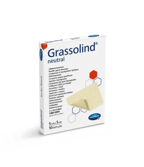 Повязка атравматическая мазевая Grassolind® neutral / Гразолинд нейтрал 5см х 5см 1шт