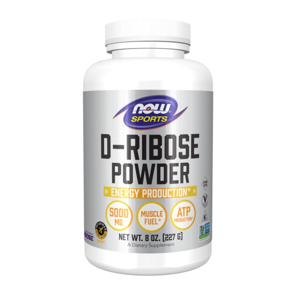 NOW® D-Ribose Powder – енергія клітин, витривалість і підтримка м’язів - 227g 