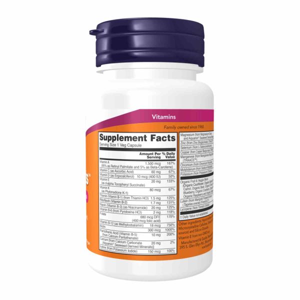 Daily Vits™ NOW — Комплекс мультивитаминов и микроэлементов для ежедневного здоровья - 30 vcaps