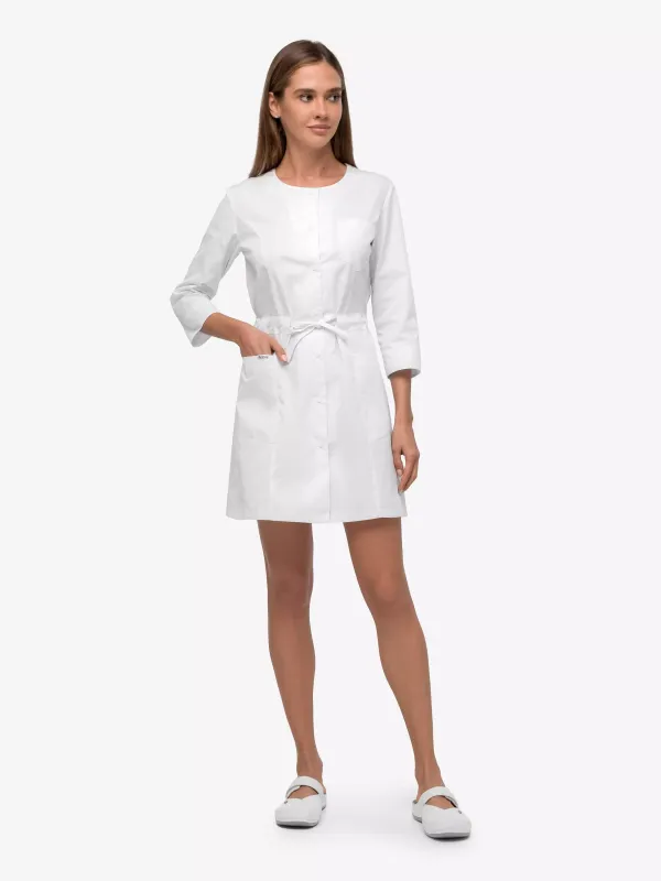 Діана Жіночий Медичний Халат білий Діана Жіночий Медичний Халат білий