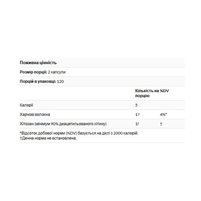 Diet Chitosan™ 500 mg - 60 caps