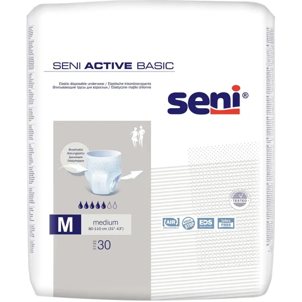 Труси для дорослих Seni Active Basic medium поглинальні 30 шт. (SE-096-ME30-AB1)