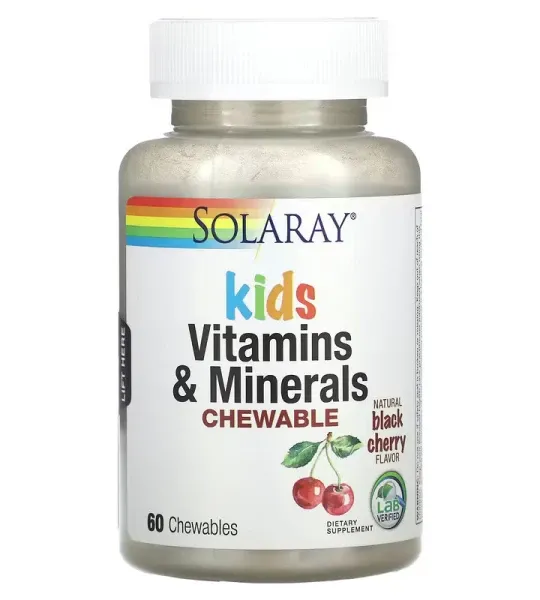 Solaray Kids Vitamins & Minerals Chewable (60 жув табл)