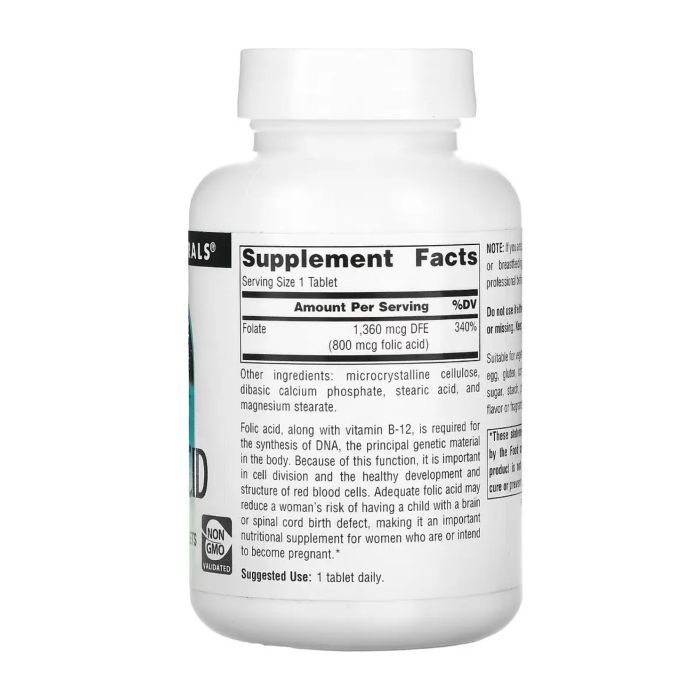 Folic Acid 800 mcg - 200 tabs