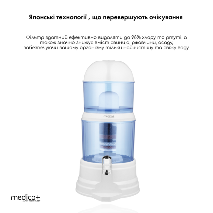 Фильтр для воды 16л Medica+ FreshWater 10X (White)