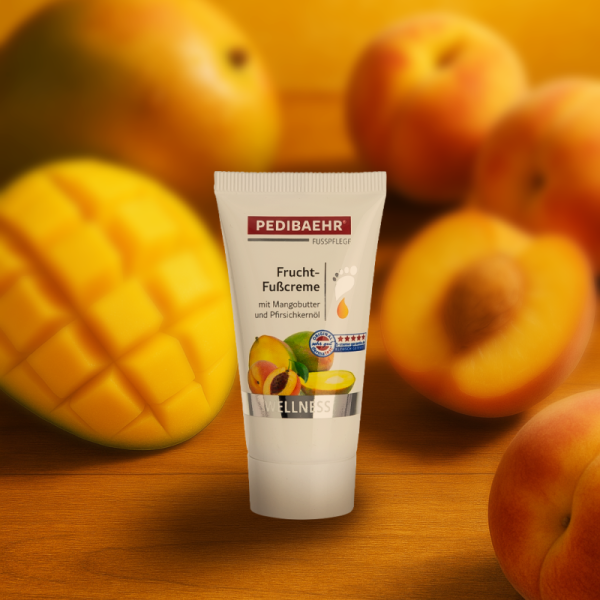 Фруктовий крем для ніг з маслом манго та персиковим маслом 30мл (FRUCHT-FUSSCREME) PEDIBAEHR