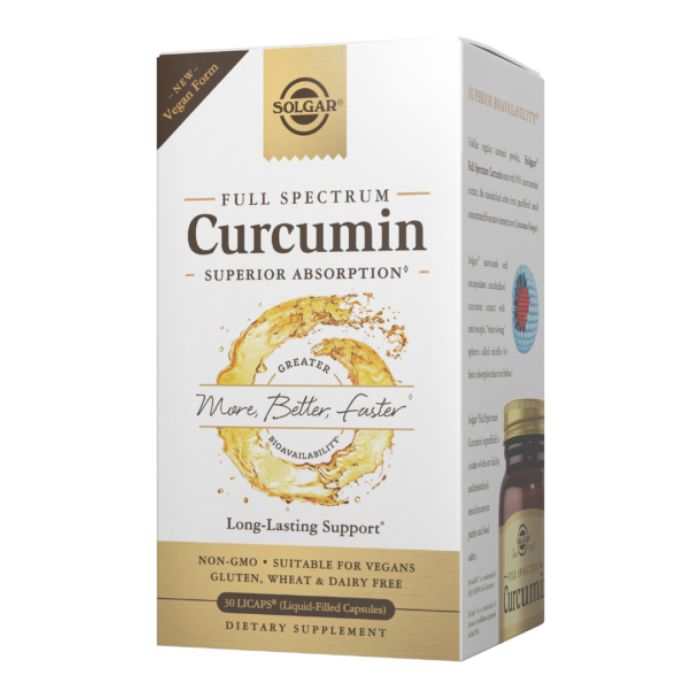 Solgar, Куркумін повного спектру дії,  Full Spectrum Curcumin Liquid Extract - 30 softgels