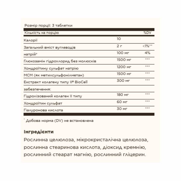 Solgar, глюкозамін, гіалуронова кислота, хондроїтин і МСМ, Glucosamine Hyaluronic Acid Chondroitin MSM  - 120 tabs