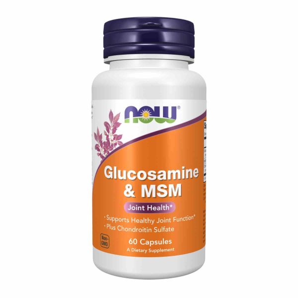 NOW Glucosamine & MSM with Chondroitin – для підтримки здоров’я та рухливості суглобів - 60 caps NOW Glucosamine & MSM with Chondroitin – для підтримки здоров’я та рухливості суглобів - 60 caps