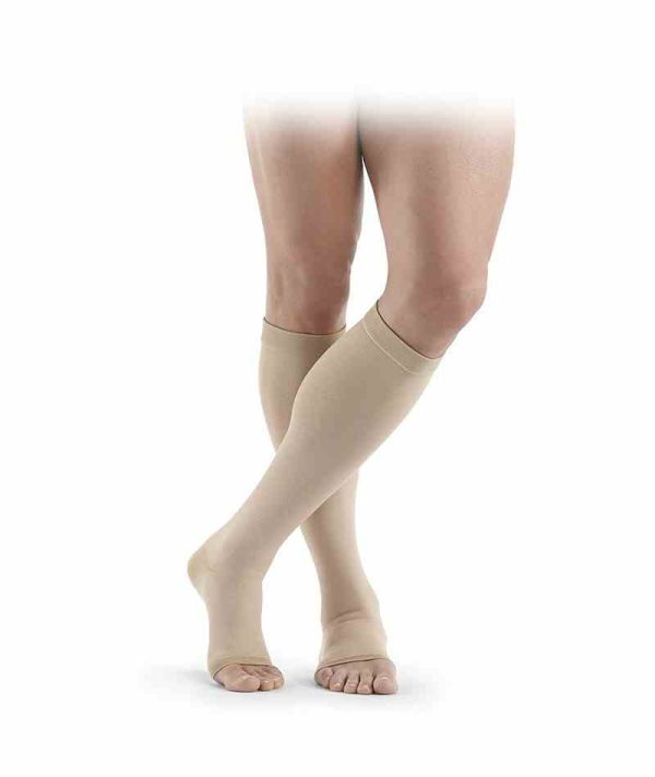 Компрессионные гольфы PREMIUM CCL 1 короткие, открытый носок, 0473, Pani Teresa Компрессионные гольфы PREMIUM CCL 1 короткие, открытый носок, 0473, Pani Teresa