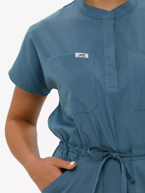 Ода Жіночий Медичний Костюм колір ніагара