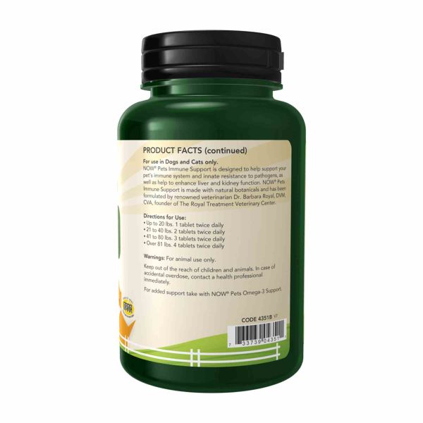 NOW® Pet Immune Support – імунна підтримка для собак і котів - 90 tabs