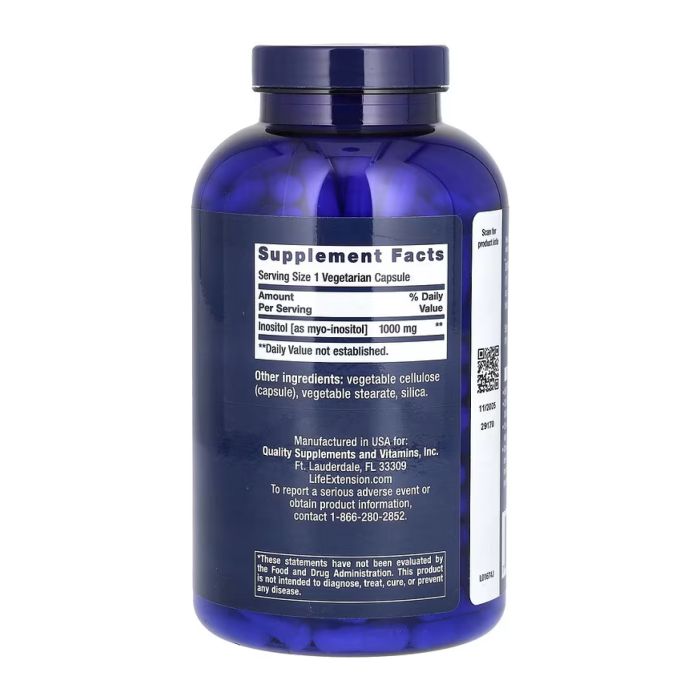 Inositol 1000mg — 360 капсул для нервової системи та психічного здоров’я