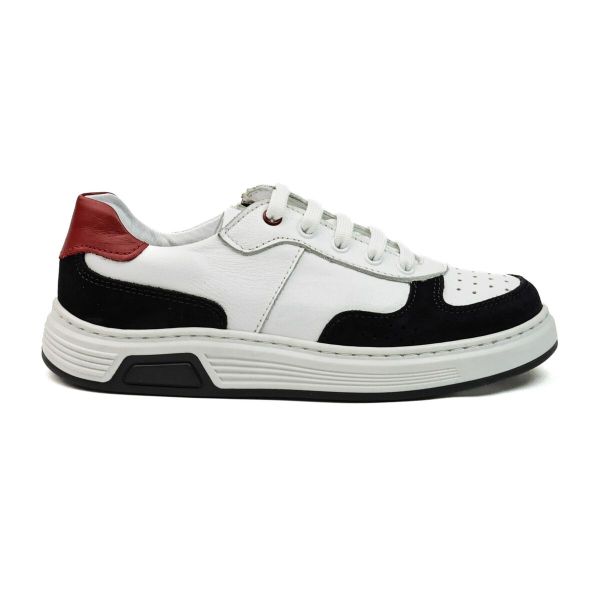 Кеди дитячі профілактичні, білий/чорний, (арт. LEO-3005 WH), Theo Leo (Туреччина)