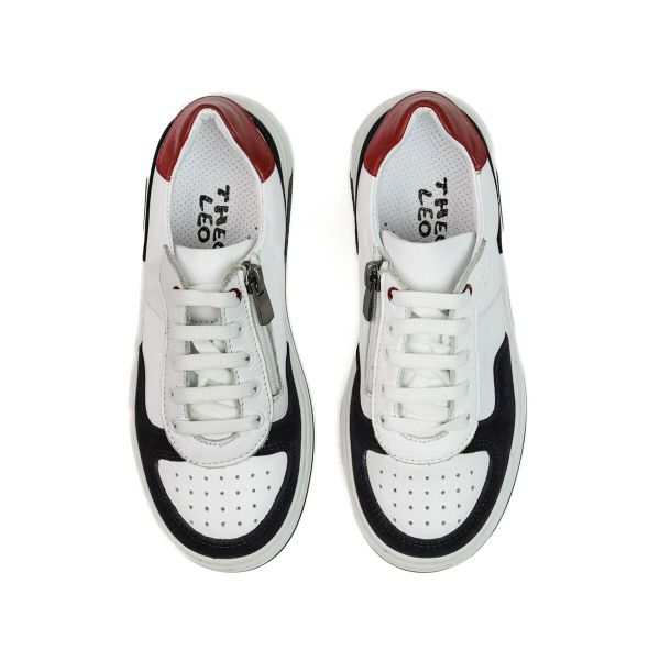 Кеди дитячі профілактичні, білий/чорний, (арт. LEO-3005 WH), Theo Leo (Туреччина)