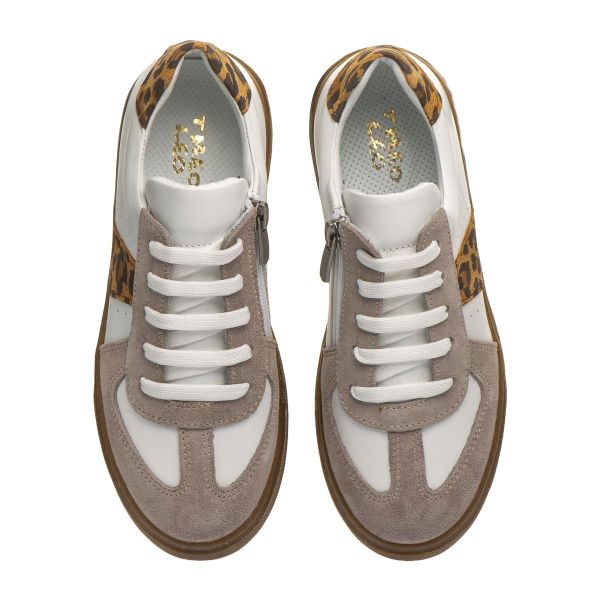 Кеди профілактичні для дівчинки, білий/бежевий (арт. LEO-3369/K WH-BEIG), Theo Leo (Туреччина)