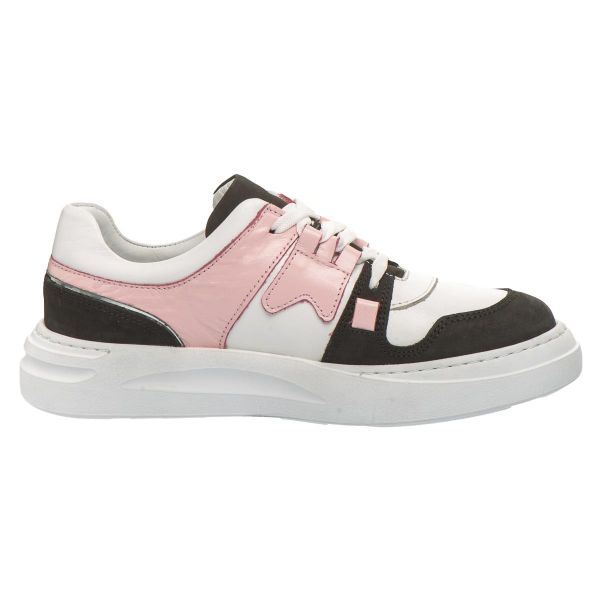 Кеди профілактичні для дівчинки, білий/чорний/рожевий (арт. LEO-3445 WH-BL), Theo Leo (Туреччина)