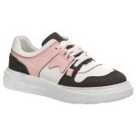 Кеди профілактичні для дівчинки, білий/чорний/рожевий (арт. LEO-3445 WH-BL), Theo Leo (Туреччина)