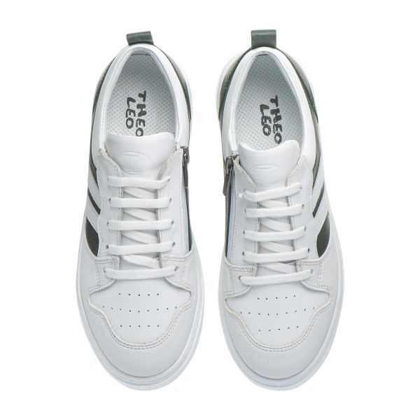 Кеди профілактичні для хлопчика, білий/графітовий (арт. LEO-3444 WH-SM), Theo Leo (Туреччина)