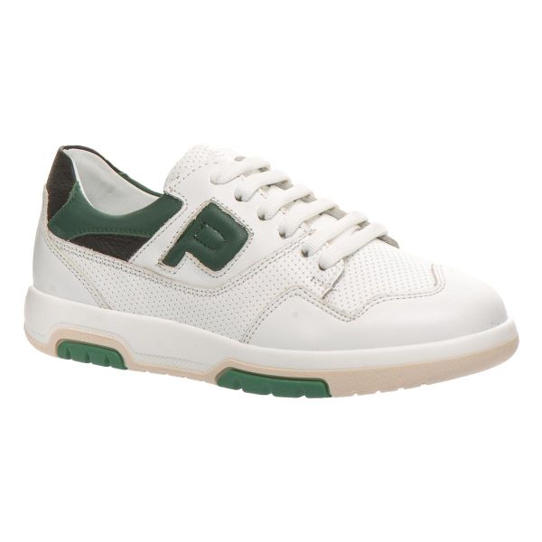 Кеди профілактичні для хлопчиків, білий/зелений (арт. LEO-3446 WH), Theo Leo (Туреччина)