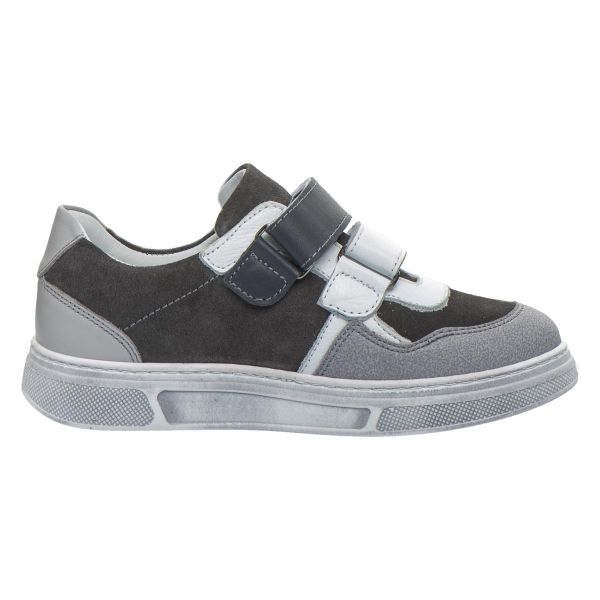 Кеди профілактичні для хлопчиків, сірий/білий (арт.LEO-3236 SM-WH), Theo Leo (Туреччина)