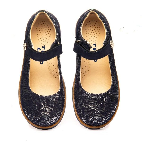 Ортопедичні туфлі для дівчинки, т.сині (арт.LEO-1330) Theo Leo (Туреччина)