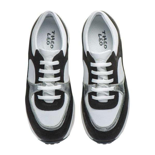 Кросівки профілактичні, білий/чорний/срібний (арт. LEO-3447 WH), Theo Leo (Туреччина)