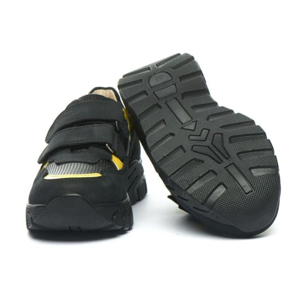Кросівки профілактичні, чорні, жовтий (арт.LEO-1423) Theo Leo (Турция)