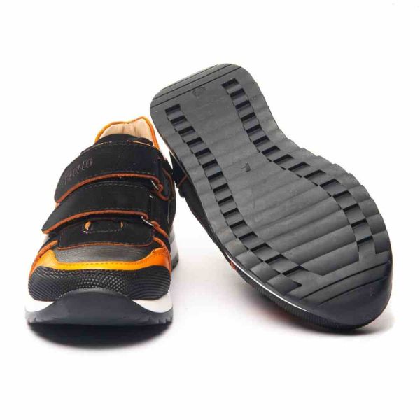 Детские ортопедические кроссовки, черный/оранжевый (арт.LEO-1335), THEO LEO (Турция)