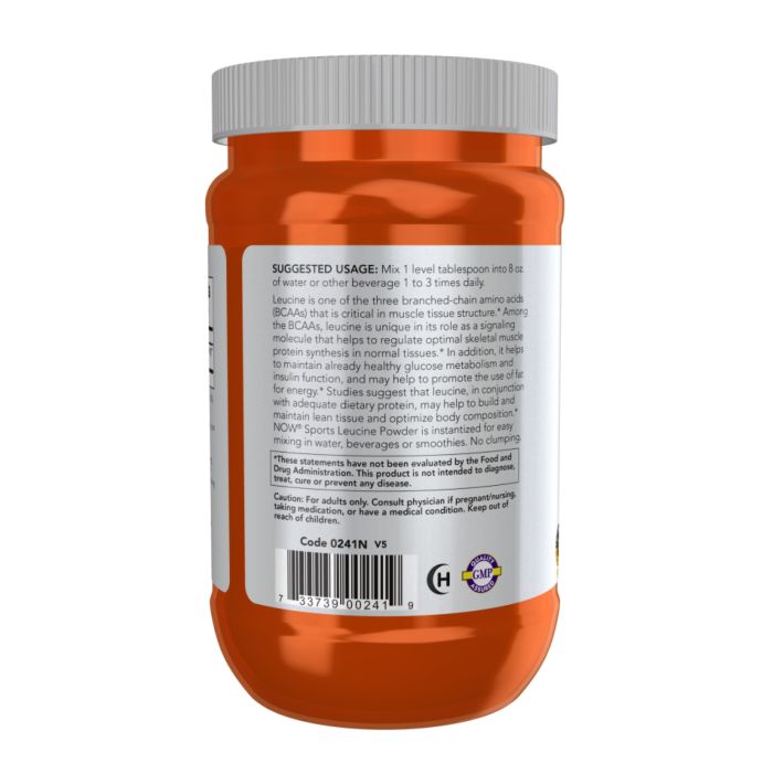 L-лейцин NOW® – Чистий BCAA для росту м’язів та енергії - 255g