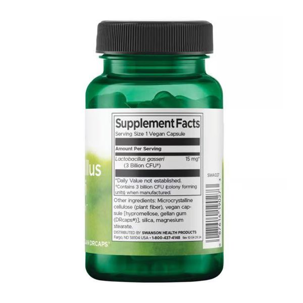 Пробиотики и пребиотики Swanson Lactobacillus Gasseri 3 Billion Cfu - 60 vcaps
