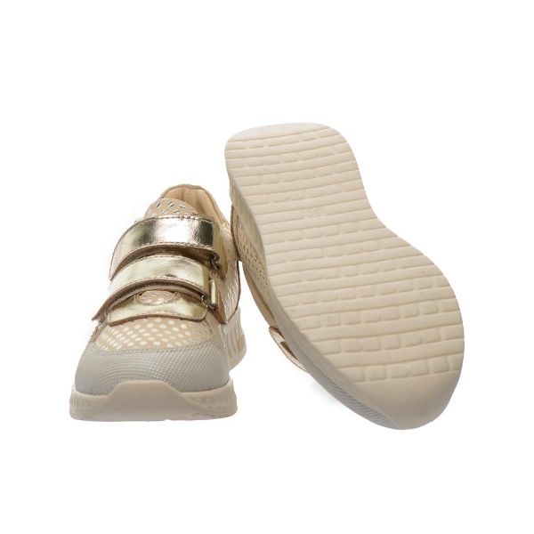 Детские кроссовки для девочек бежевые, Theo Leo (Турция)