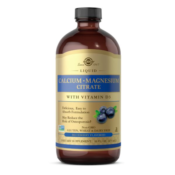 Liquid Calcium Magnesium Citrate with Vitamin D3 - 16 oz Natural Blueberry Liquid Calcium Magnesium Citrate with Vitamin D3 - 16 oz Natural Blueberry