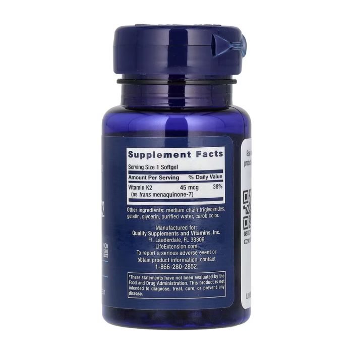 Low Dose Vitamin K2 45 mcg - 90 softgels