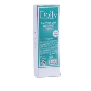 Стрипсы Doily для депиляции в коробке 7*22 см 100 шт (белый)