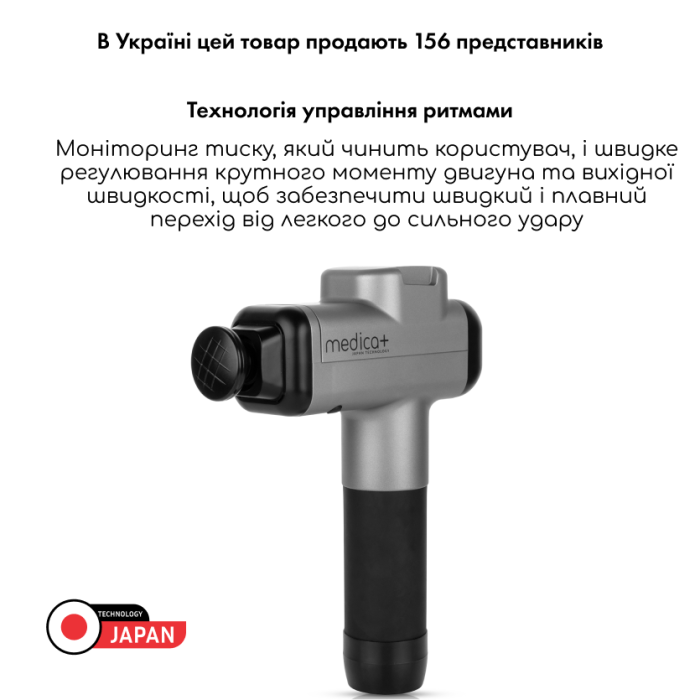 Перкуссионный ручной массажер для тела и мышц Medica+ MassHand Pro 6.0 