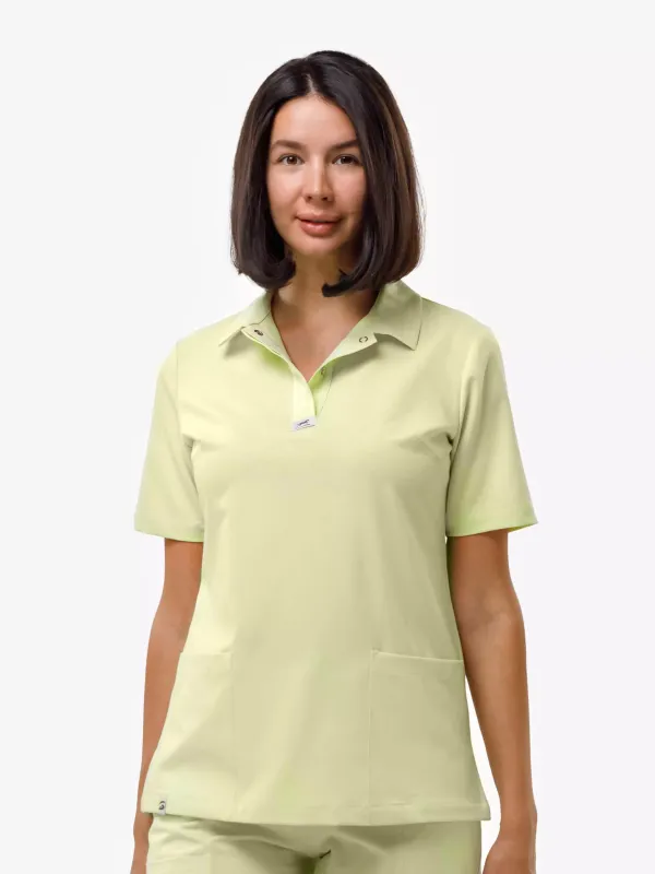 Медди Женское Медицинское Поло цвет лимон Медди Женское Медицинское Поло цвет лимон