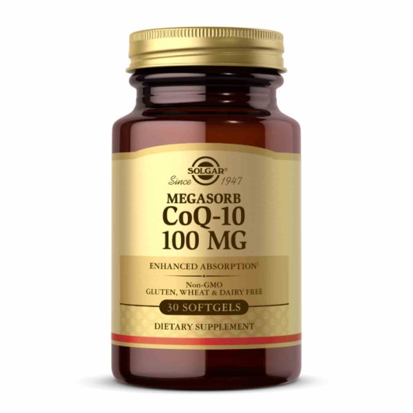 Solgar, Megasorb, коэнзим, Megasorb CoQ-10 100mg - 30 softgels