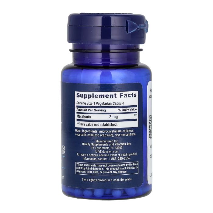 Melatonin 3 mg - 60 vcaps (Пошкоджена етикетка, затерта дата)