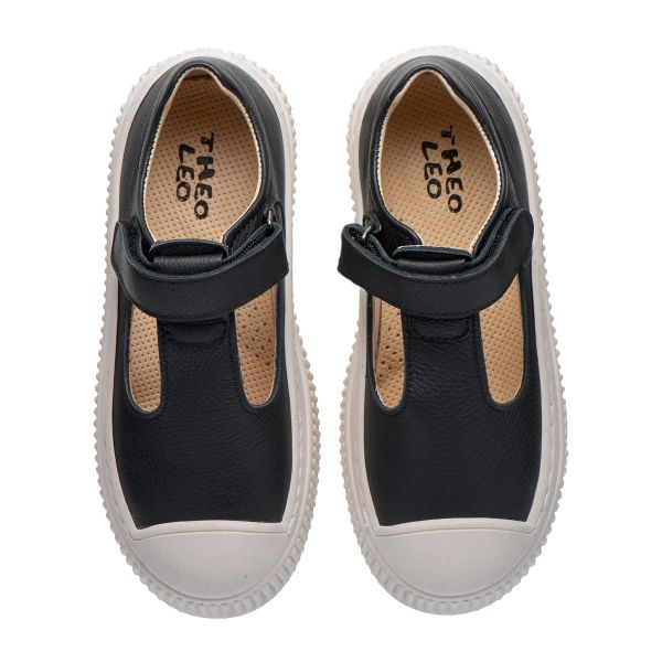 Мокасини профілактичні для дівчинки, чорний (арт.LEO-3179). THEO LEO (Туреччина)