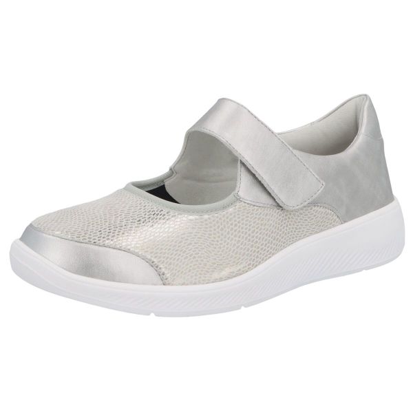 Мокасини жіночі демисезонні Kalea Solicare, платиновий (арт. 7 65509 20962), Solidus