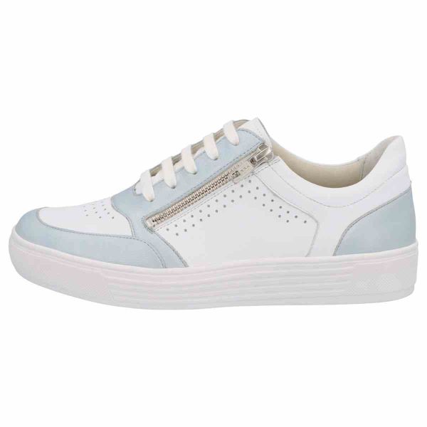 Мокасини жіночі Kendal, білий-блакитний (арт. 7 30137 80732), Solidus (Німеччина)