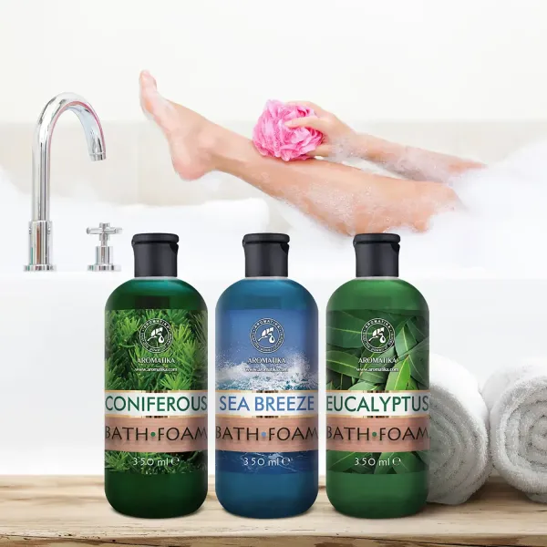 Набір пін для ванн «Coniferous», «Sea Breeze», «Eucalyptus» 3 шт x 350 мл Ароматика